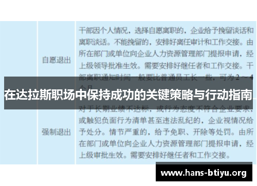 在达拉斯职场中保持成功的关键策略与行动指南